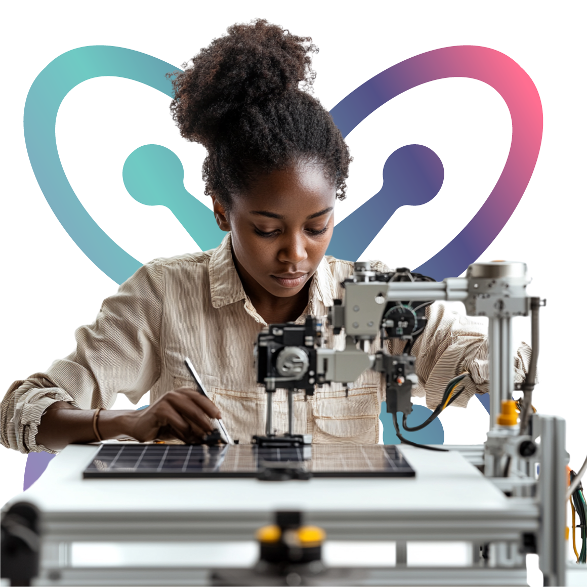 Mujeres aprendiendo con tecnología